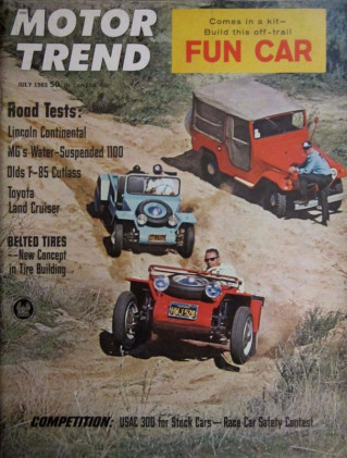 MOTOR TREND 1963 JULY - EMPI, F-85 V-8, MG, FRANKLIN